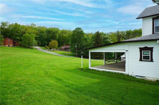 view of green lawn