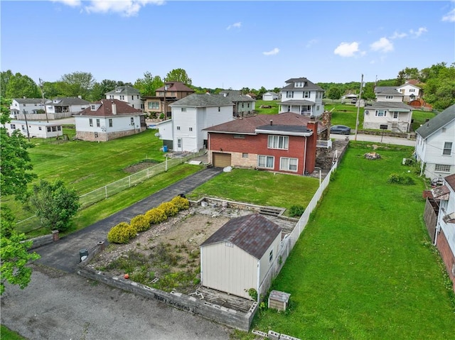 aerial perspective of suburban area