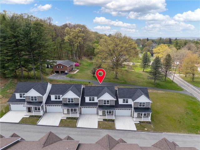 view from above of property
