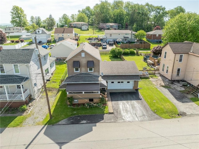 aerial view of residential area