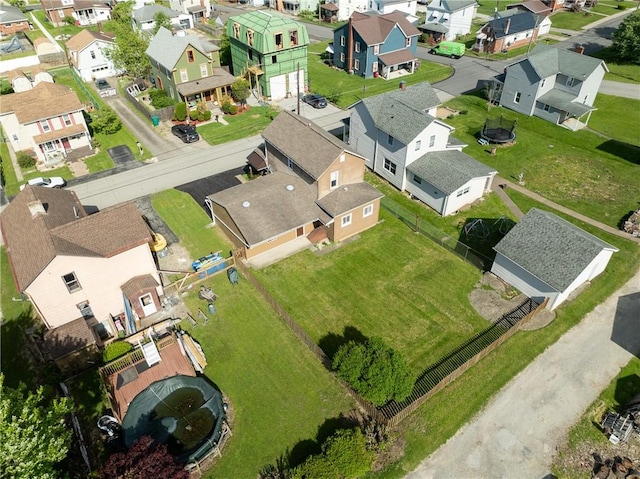 aerial view of residential area