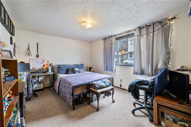 2841 Mary St, South Side, PA 15203 - bedroom featuring a textured ceiling, carpet flooring, and an office area
