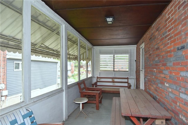 view of sunroom