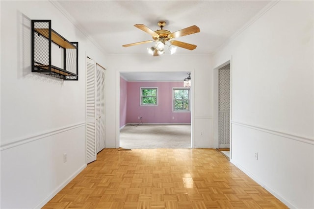 1024 Maine Ave, Hopewell Twp Bea, PA 15001 - hallway featuring baseboards and ornamental molding