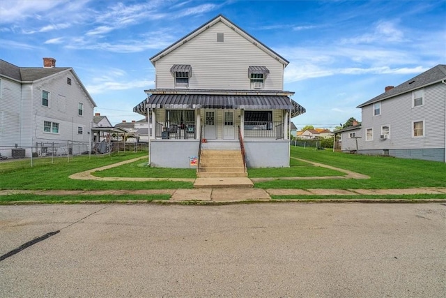 view of front of home with covered porch