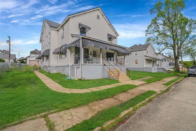 view of front of property featuring a porch