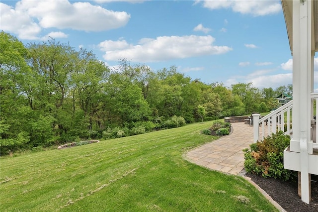 view of grassy yard
