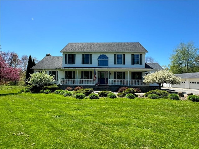 259 Old Mercer Rd, Springfield Twp Mer, PA 16156 - colonial inspired home with a porch and a front yard