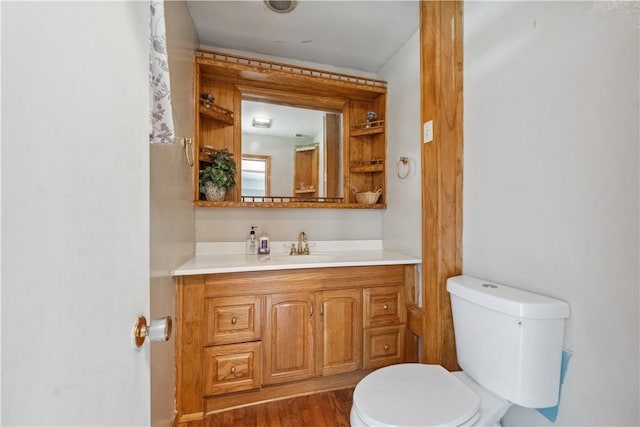 106 Boyanna Dr, Industry, PA 15052 - bathroom featuring toilet, vanity, and wood finished floors