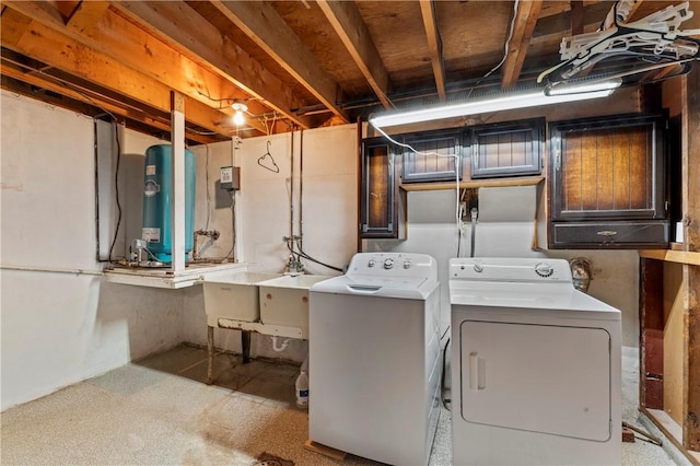 clothes washing area featuring separate washer and dryer