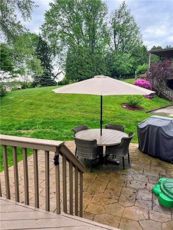 1016 Timberwood Ct, Murrysville, PA 15668 - view of patio with outdoor dining space and a grill