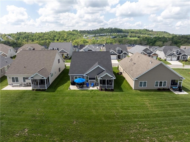 aerial perspective of suburban area