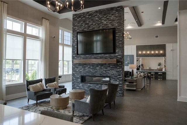 common area with recessed lighting