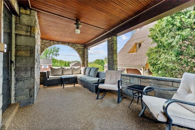 4030 Dalewood St, Brentwood, PA 15227 - view of patio / terrace featuring an outdoor hangout area