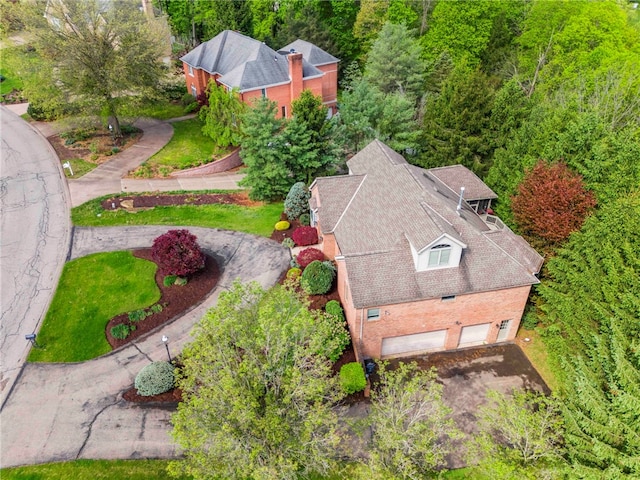 view from above of property