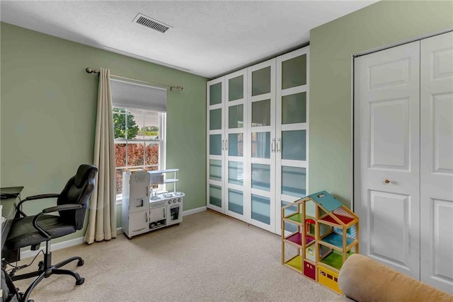 office featuring carpet flooring and baseboards
