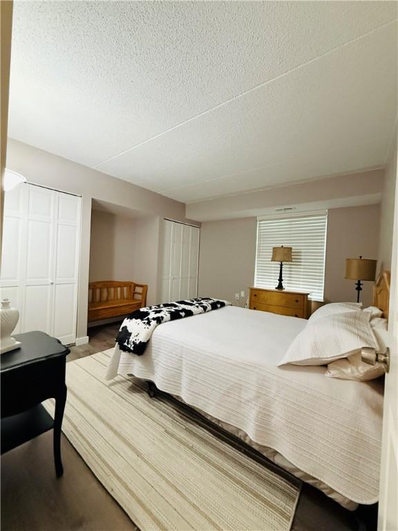 bedroom with a textured ceiling