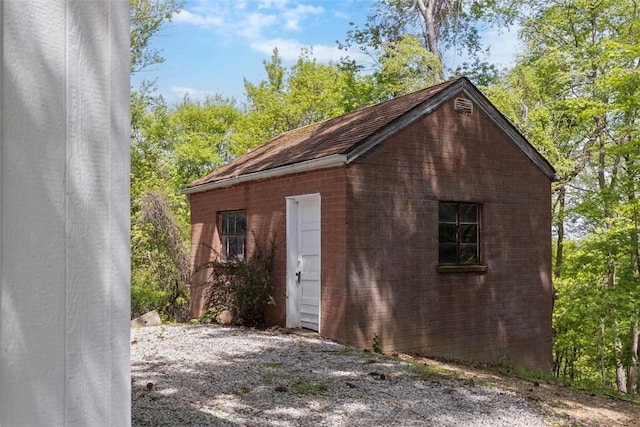view of outbuilding with an outbuilding