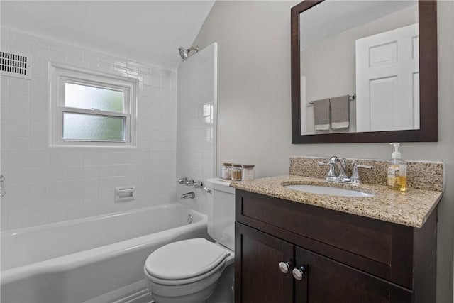 202 Pickwick Dr, Bethel Park, PA 15102 - bathroom featuring toilet, shower / bathtub combination, and vanity
