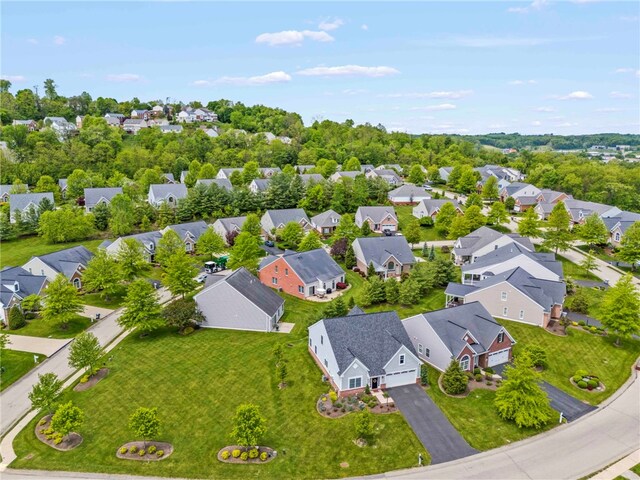 aerial perspective of suburban area