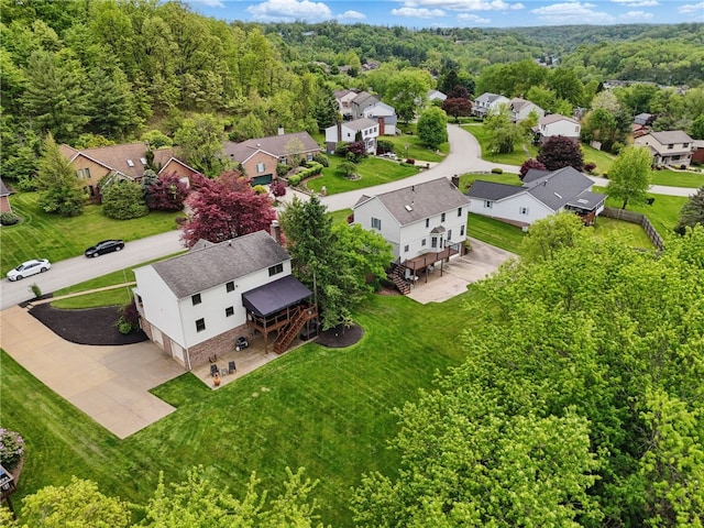 aerial view of residential area