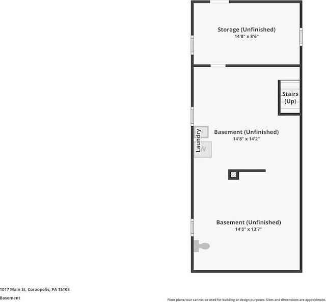 1017 Main St, Coraopolis, PA 15108 - floor plan / room layout