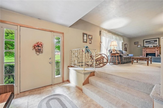 1807 Memorial, Farrell, PA 16121 - entryway with healthy amount of natural light and stairs