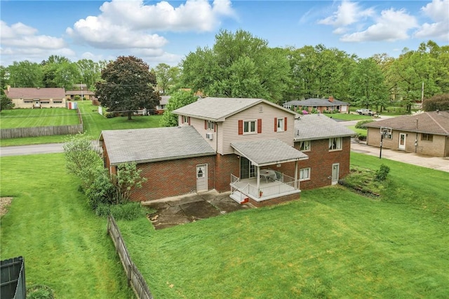 1807 Memorial, Farrell, PA 16121 - back of house with brick siding, a deck, a residential view, and a shingled roof