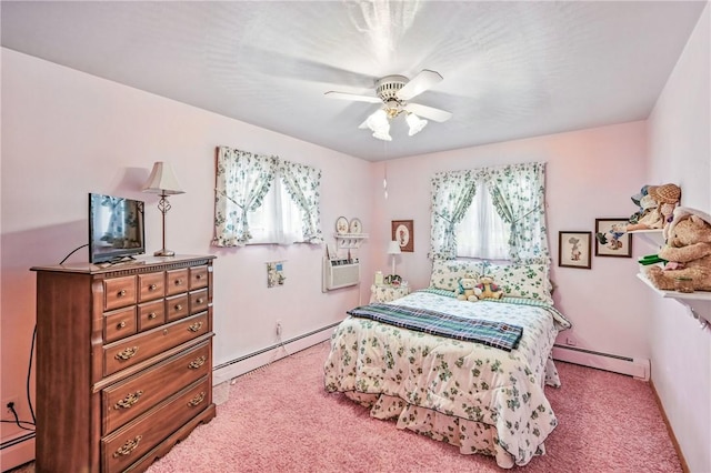 1807 Memorial, Farrell, PA 16121 - bedroom with a baseboard radiator, multiple windows, and light colored carpet