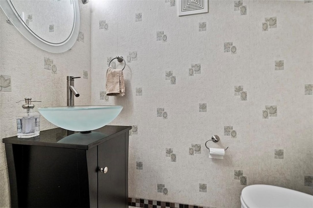 2880 Willowick Ct, South Fayette, PA 15017 - half bathroom featuring vanity and toilet