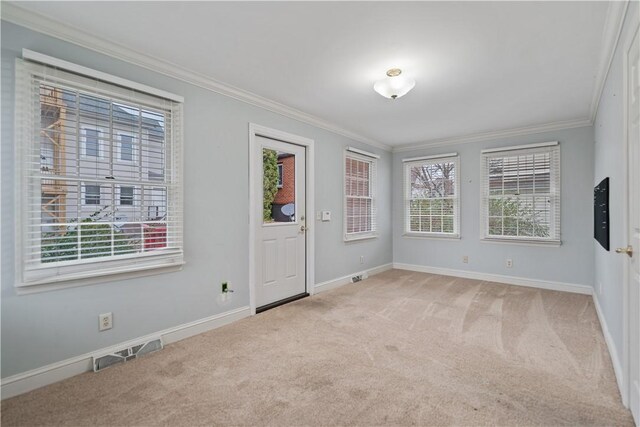 396 4th St, Beaver, PA 15009 - unfurnished room featuring carpet flooring, crown molding, and baseboards