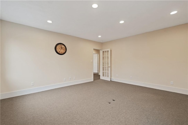 396 4th St, Beaver, PA 15009 - empty room featuring baseboards, recessed lighting, and carpet floors