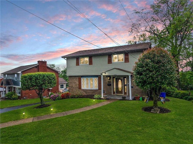 433 Brunner Dr, Monroeville, PA 15146 - view of front of house with a front lawn and brick siding