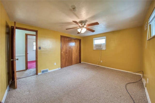 433 Brunner Dr, Monroeville, PA 15146 - unfurnished bedroom featuring carpet flooring, a closet, baseboards, cooling unit, and ceiling fan