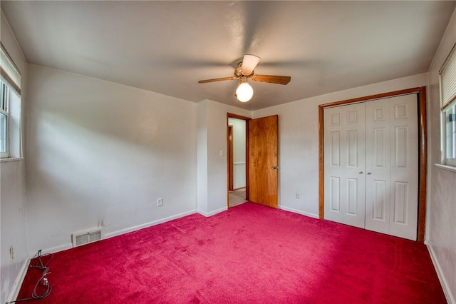 433 Brunner Dr, Monroeville, PA 15146 - unfurnished bedroom featuring multiple windows, baseboards, carpet, and ceiling fan