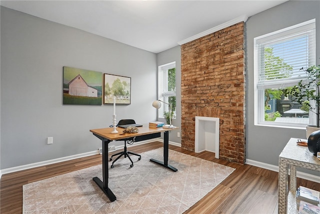608 N Euclid Ave, East Liberty, PA 15206 - office featuring baseboards and wood finished floors