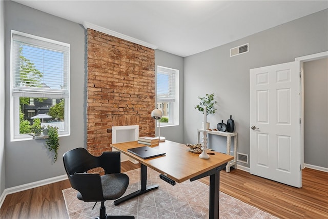 608 N Euclid Ave, East Liberty, PA 15206 - office area with wood finished floors and baseboards