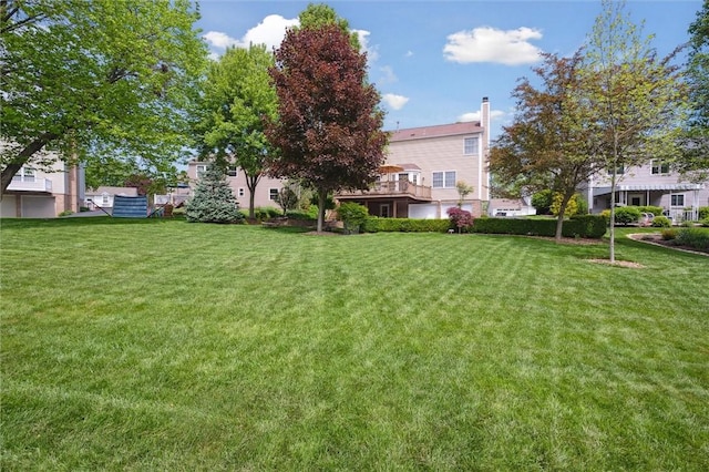 view of green lawn