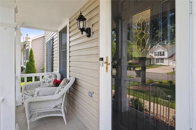 balcony with covered porch
