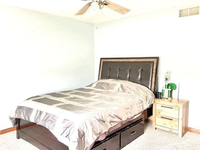 112 Pheasant Ridge Dr, Center Twp But, PA 16001 - bedroom featuring baseboards, dark speckled floor, and a ceiling fan