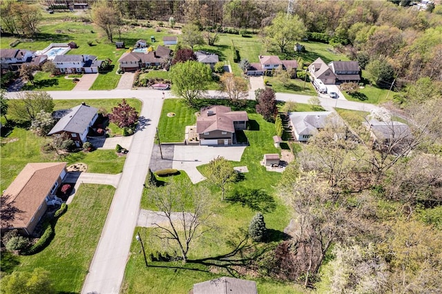 aerial perspective of suburban area