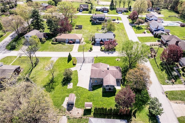 aerial perspective of suburban area