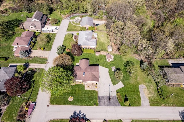 aerial view of residential area
