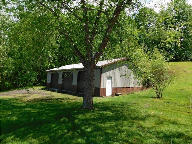 110 Holbert Stretch Rd, Bobtown/Dilliner, PA 15327 - view of green lawn with an outbuilding