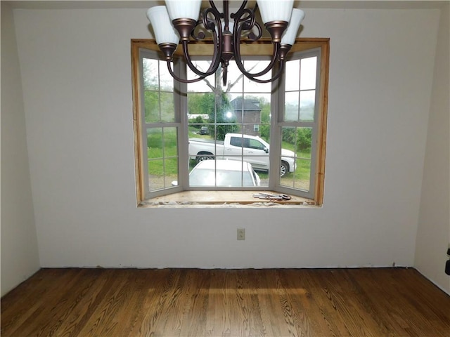 110 Holbert Stretch Rd, Bobtown/Dilliner, PA 15327 - dining space with a chandelier and wood finished floors