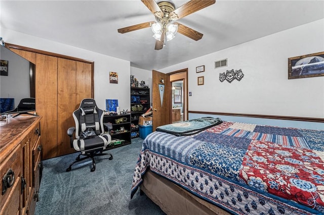 620 Sandy Hill Rd, Manor, PA 15642 - carpeted bedroom with ceiling fan