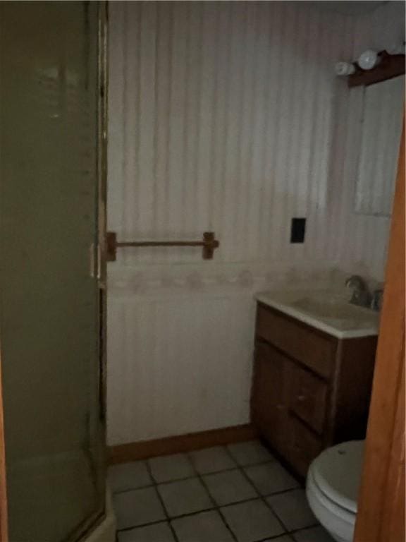 105 Lawrence Ave, Twp Of But Nw, PA 16001 - full bath with a stall shower, vanity, and tile patterned floors