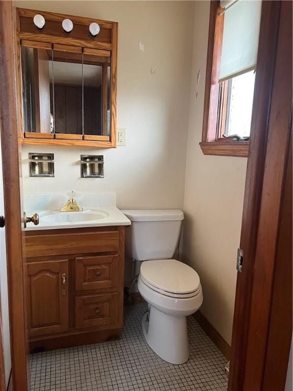 105 Lawrence Ave, Twp Of But Nw, PA 16001 - half bathroom featuring vanity and tile patterned floors
