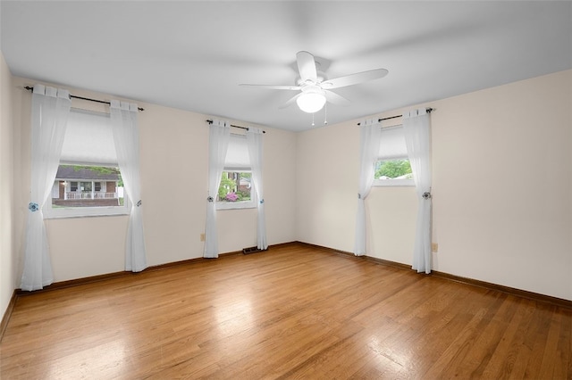 2023 Menold Dr, Mccandless, PA 15101 - spare room featuring ceiling fan, light wood-style floors, and baseboards