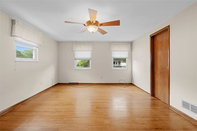 2023 Menold Dr, Mccandless, PA 15101 - empty room with light wood-style flooring, baseboards, and a ceiling fan